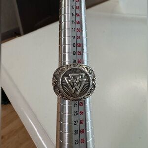 Mens 925 Viking Ring with Engraved Design